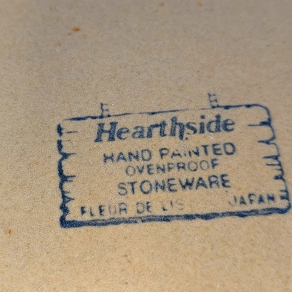 Hearthside Fleur de Lis stoneware vintage 70s 10